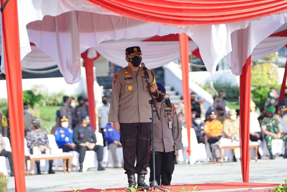 Kapolda Riau Paparkan Strategi Penguatan Dalam Pengengalian Penyebaran Covid-19 Jelang Idul Fitri 1443 H